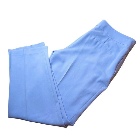Kasper Pants - The Kasper Women's Sz 12 Stretch-Crepe Straight-Leg Pants in California Sky